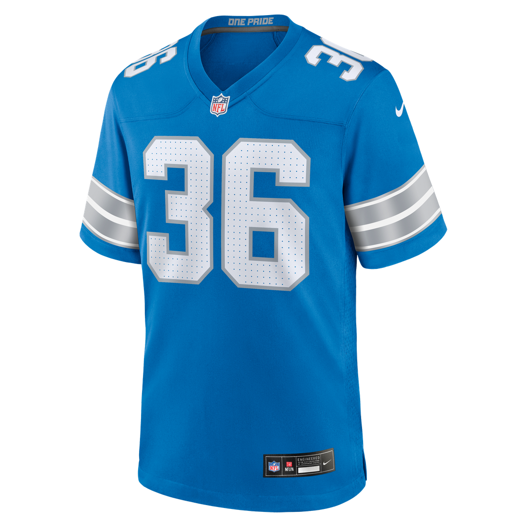 Chuck Clark Detroit Lions Nike Team Game Official Jersey - Blue