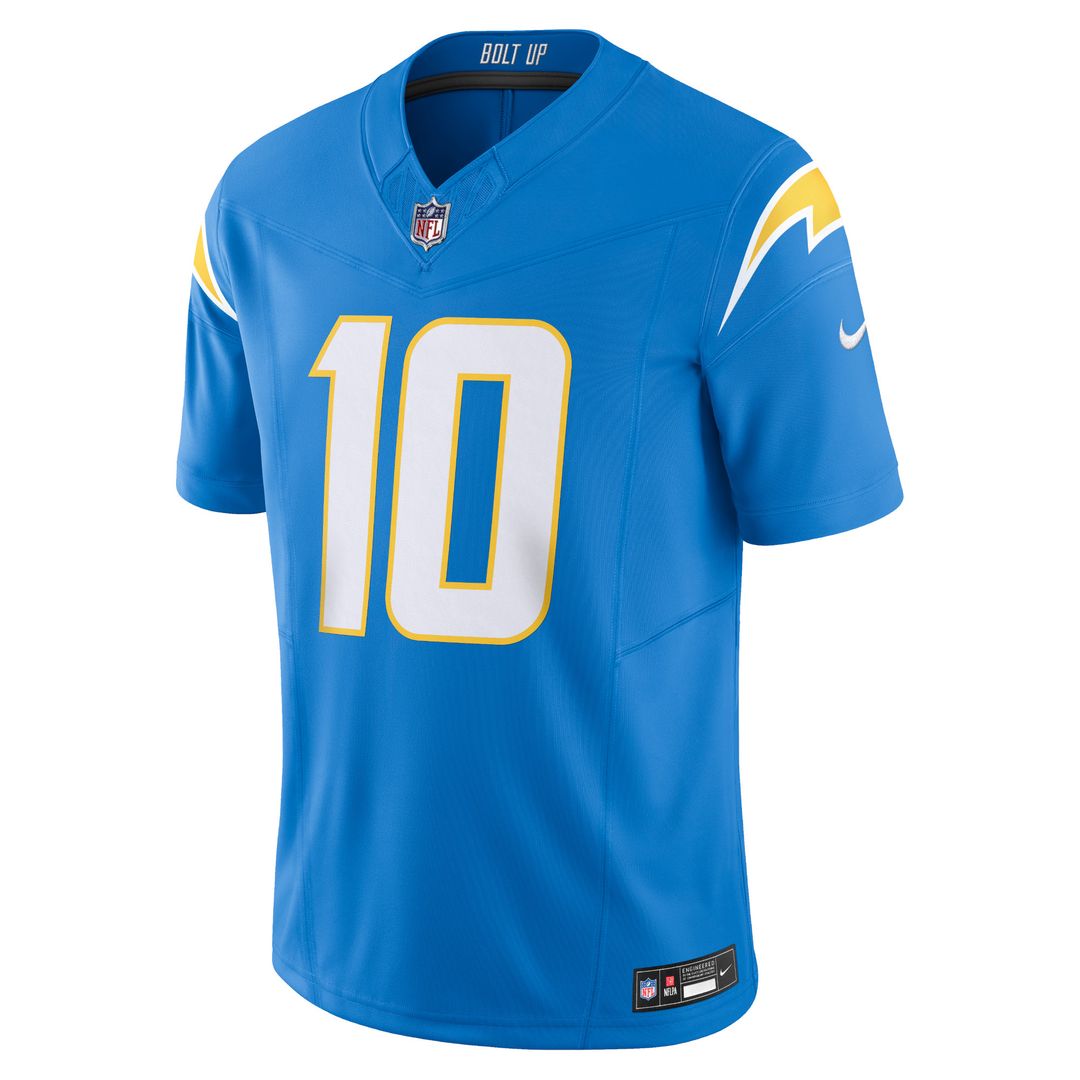 Justin Herbert Los Angeles Chargers Nike Vapor F.U.S.E. Limited Official Jersey - Powder Blue
