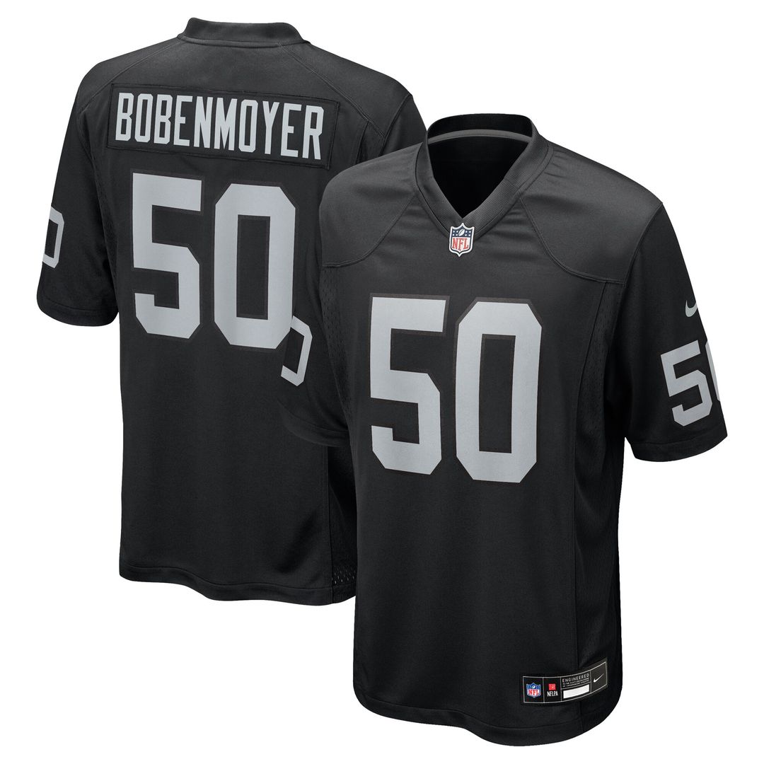 Jacob Bobenmoyer Las Vegas Raiders Nike Game Player Official Jersey - Black