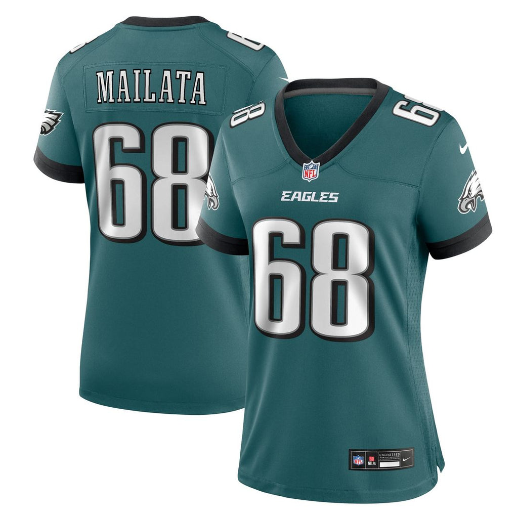 Jordan Mailata Philadelphia Eagles Nike Women's Team Game Official Jersey - Midnight Green