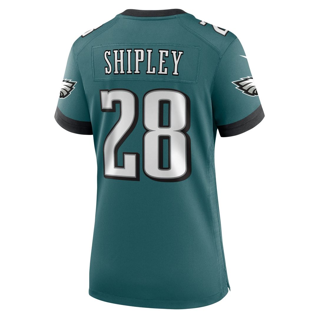 Will Shipley Philadelphia Eagles Nike Women's Team Game Official Jersey - Midnight Green