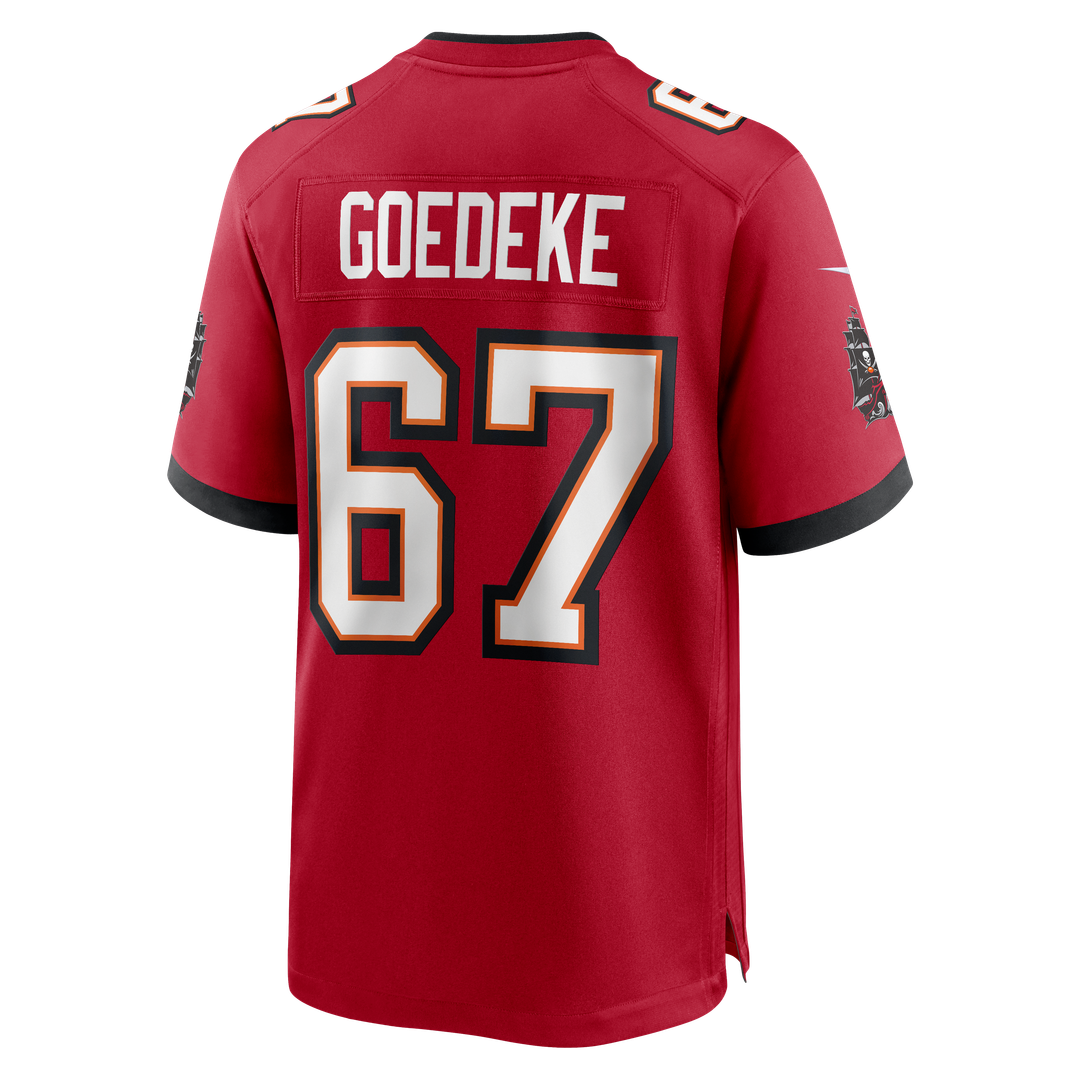 Luke Goedeke Tampa Bay Buccaneers Nike Game Player Official Jersey - Red