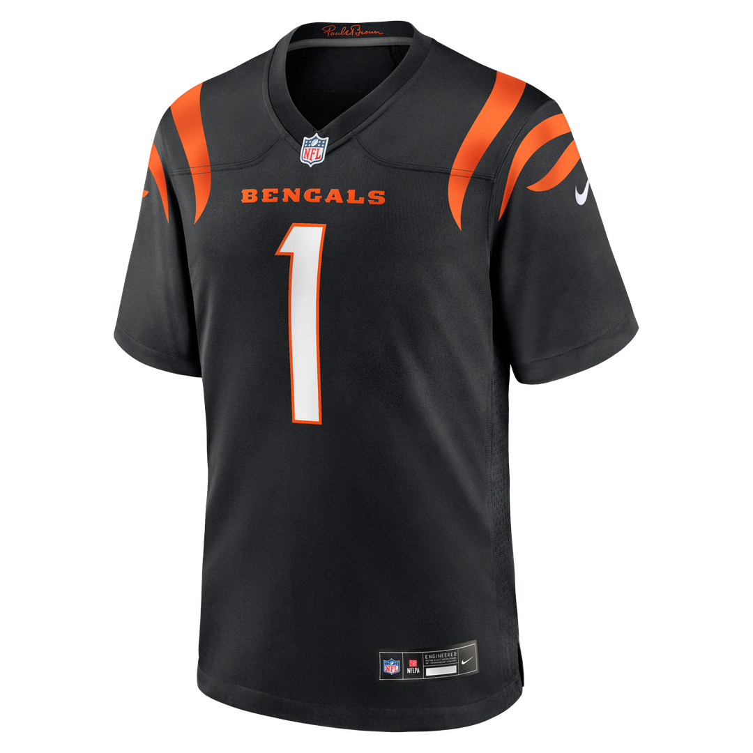 Number 1 Groom Cincinnati Bengals Nike Game Official Jersey - Black