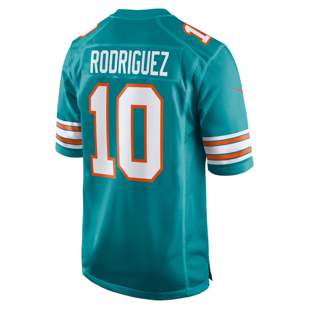 Jacob Rodriguez Miami Dolphins Nike Alternate Game Official Jersey - Aqua
