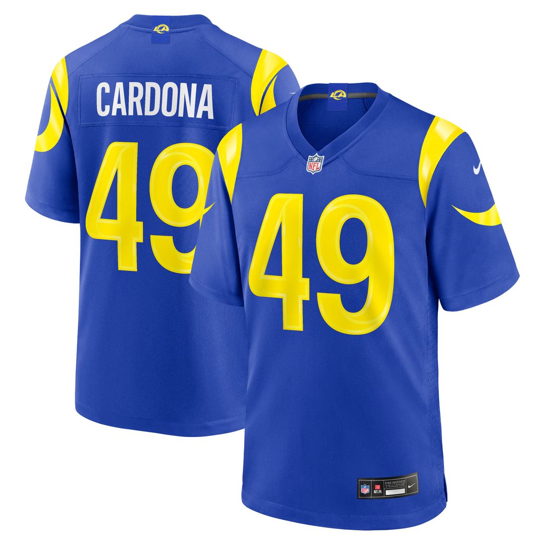 Joe Cardona Los Angeles Rams Nike Team Game Jersey - Royal