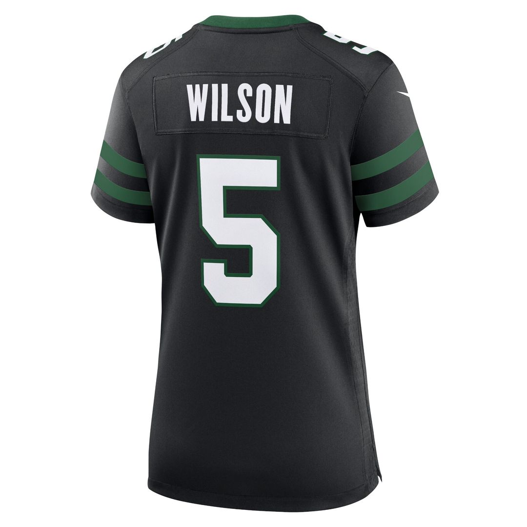 Garrett Wilson New York Jets Nike Women's Alternate Game Official Jersey - Legacy Black