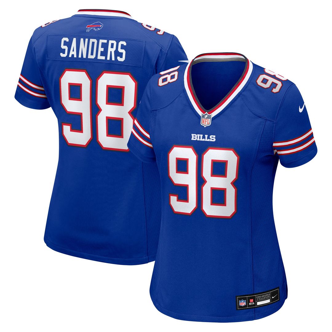 T.J. Sanders Buffalo Bills Nike Women's Team Game Jersey - Royal